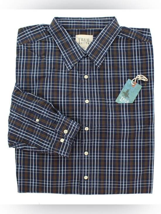 True Nation Other - True Nation Men's Shirt Button-Down Long Sleeve plaid